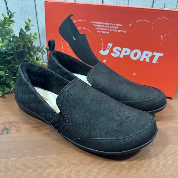J Sport Women's Lisa Casual Black Slip On Shoes Size 11 - Picture 2 of 8